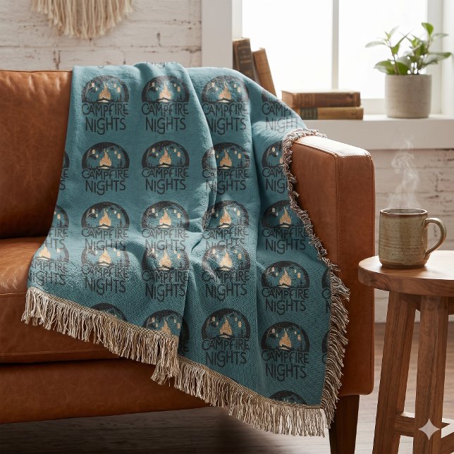 Gemütliche Lagerfeuernächte Rustikales Outdoor-Abe Decke (Cozy Campfire Nights Rustic Outdoor Adventure Throw Blanket)