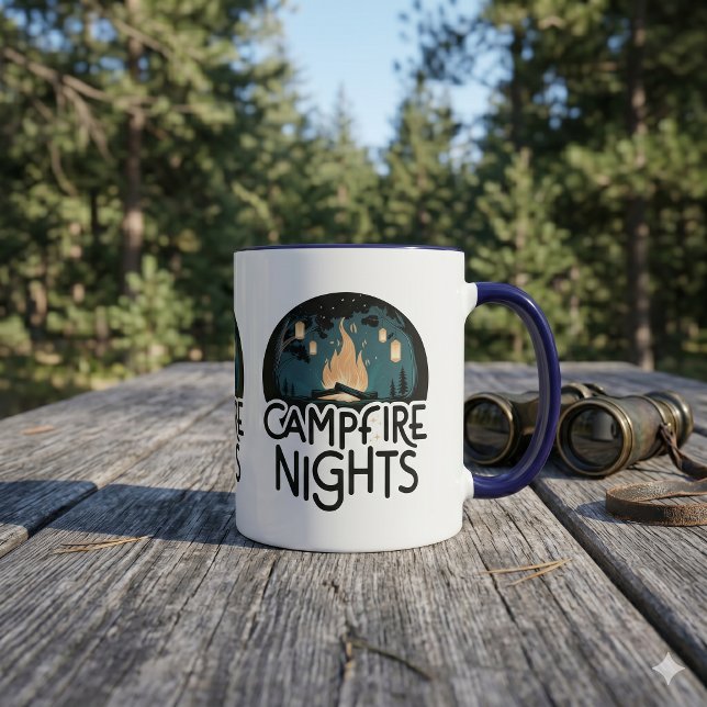 Gemütliche Lagerfeuernächte Rustikales Outdoor-Abe Tasse (Cozy Campfire Nights Rustic Outdoor Adventure Mug)