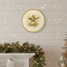 Gemütliche Laternen-Wanduhr Winter – MerryMist War