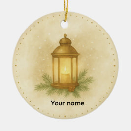 Gemütliche Laternen-Winter-Wanduhr – MerryMist War Keramik Ornament