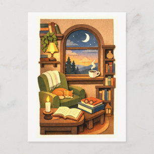 Gemütliche Leseecke Postkarte