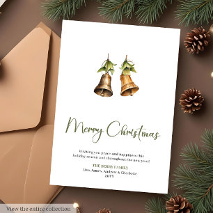 Gemütliche minimalistische editierbare Weihnachtsk Feiertagskarte