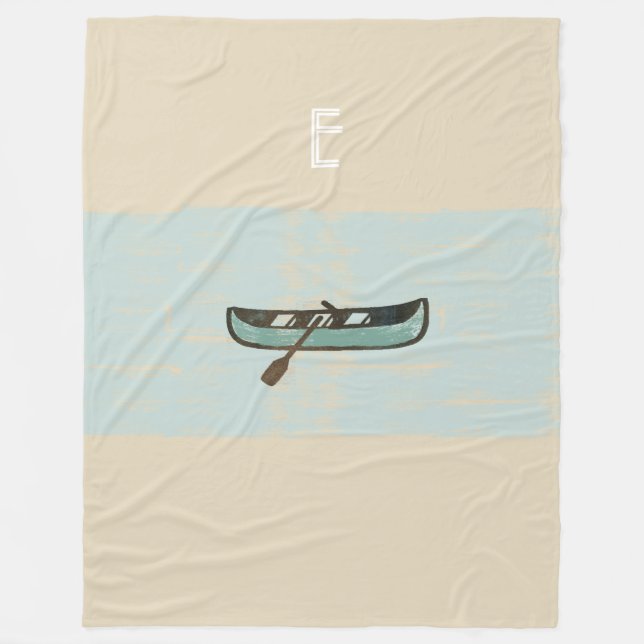Gemütliche Minze Beige Fisherman Fishing Blanket Fleecedecke (Vorderseite)