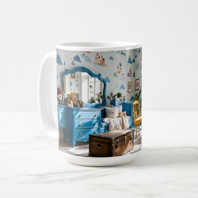 Gemütliche Morgeninspiration Kaffeetasse (Vorderseite Links)