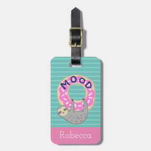 Gemütliche Niedliche Schlampe und rosa Sprinklerro Gepäckanhänger