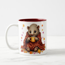 Gemütliche Pangolin-Tasse - Pangolin in Decke Kaff Zweifarbige Tasse