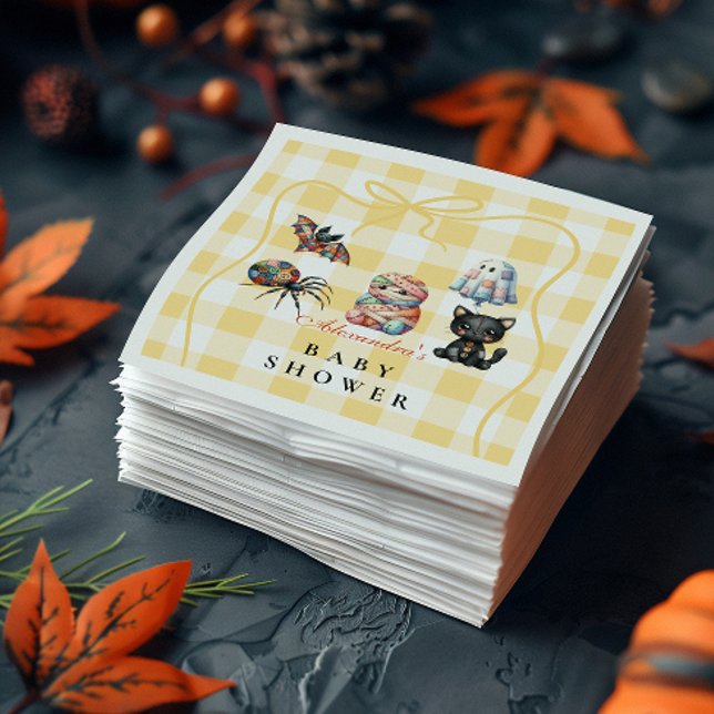 Gemütliche Patchwork-Halloween-Babyparty Serviette (Von Creator hochgeladen)