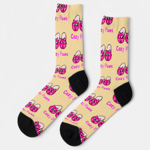 Gemütliche Paws Niedliche Lila Katzen Socken