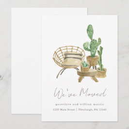 Gemütliche Pflanze Neue Zuhause-Moving Ankündigung