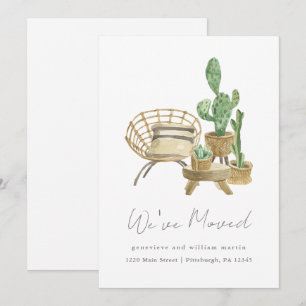 Gemütliche Pflanze Neue Zuhause-Moving Ankündigung