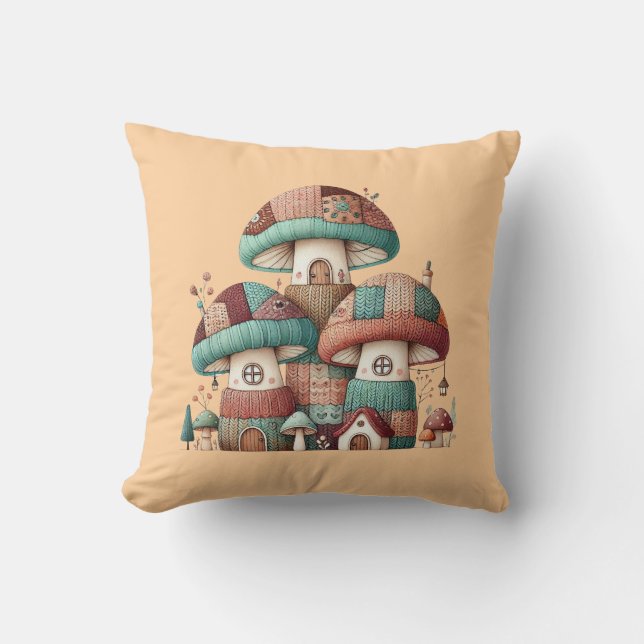Gemütliche Pilze 8 Kissen (Vorderseite)