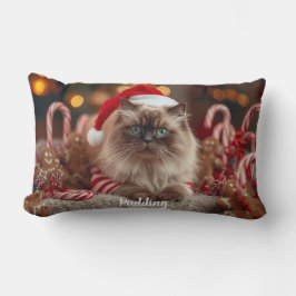 Gemütliche Ragdoll-Katze Weihnachten Personalisier Lendenkissen