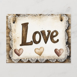 Gemütliche romantische Valentinstag-Cliparts Postkarte