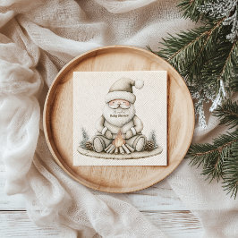 Gemütliche Santa Winter Babydusche Serviette