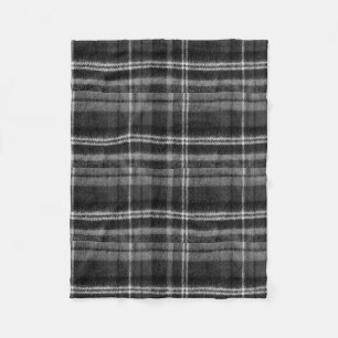 Gemütliche schwarze Tartan-Flanelldecke Fleecedecke