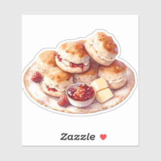 Gemütliche Scones & Marmelade Sticker Afternoon Te