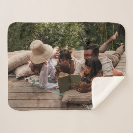 Gemütliche Sherpa personalisiertes Foto Decke - Sa Sherpadecke