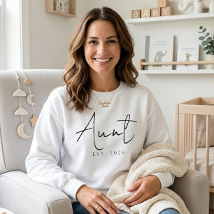 Gemütliche Tante EST Jahr Elegantes Familienscript Sweatshirt