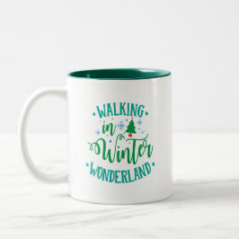 Gemütliche Tasse, schlichtes Winterdesign Zweifarbige Tasse