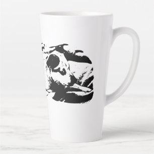 Gemütliche Terrier-Uhr im Winterbett Milchtasse