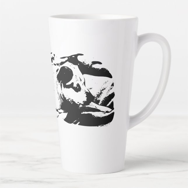 Gemütliche Terrier-Uhr im Winterbett Milchtasse (Rechts)