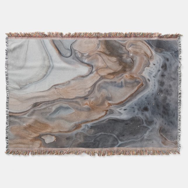 Gemütliche und weiche Bronze, Grau und Creme aus M Decke (Vorderseite)