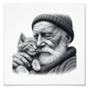 Gemütliche Unternehmen - Ältere Menschen und Kitte Fotodruck