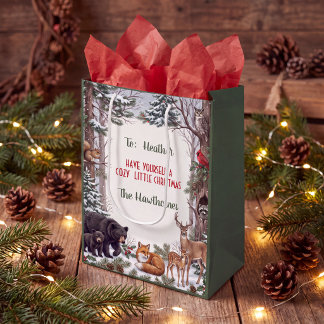 Gemütliche Waldtier-Weihnachtsfeier Mittlere Geschenktüte