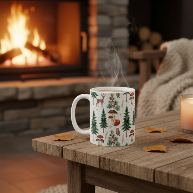 Gemütliche Waldtiere des Winterwaldes Tasse (Von Creator hochgeladen)