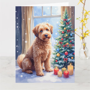 Gemütliche Weihnachten Bouvier des Flandres Kunst Karte