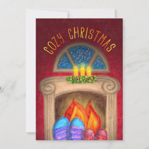 Gemütliche Weihnachten Fuzzy Socken von warmen glä Karte