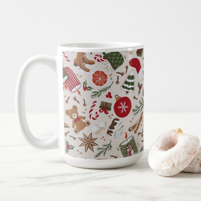 Gemütliche Weihnachten & Gewürze Kaffeetasse (Mit Donut)