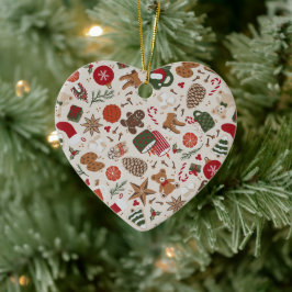 Gemütliche Weihnachten & Gewürze Keramik Ornament