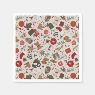 Gemütliche Weihnachten & Gewürze Serviette