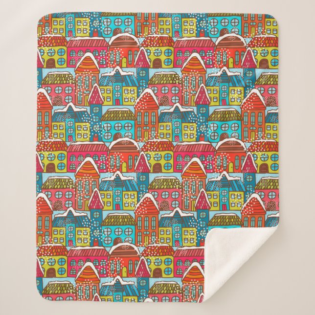 gemütliche Weihnachten Sherpadecke (Vorderseite)