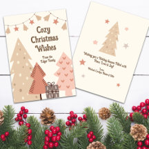 Gemütliche Weihnachten wünscht individualisierbare