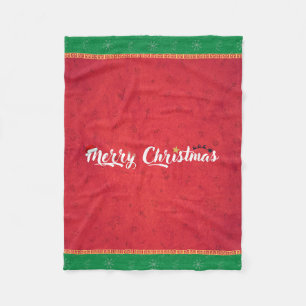 Gemütliche Weihnachts-Fleece-Decke – Rot & Grün Fleecedecke