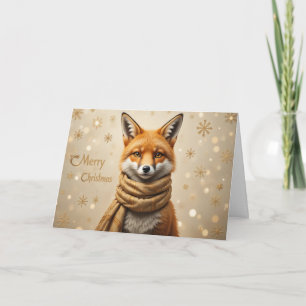 Gemütliche Weihnachts-Fuchs-Kunst warme Winterwald Karte