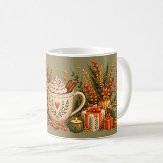 Gemütliche Weihnachts-Heiße Schokolade Botanical G Kaffeetasse