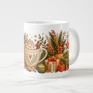 Gemütliche Weihnachts-Heiße-Schokoladen-Botanik Jumbo-Tasse