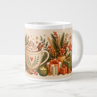 Gemütliche Weihnachts-Heiße-Schokoladen-Botanik Jumbo-Tasse