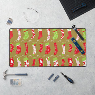 Gemütliche Weihnachts Retro Winter Socken Schreibtischunterlage