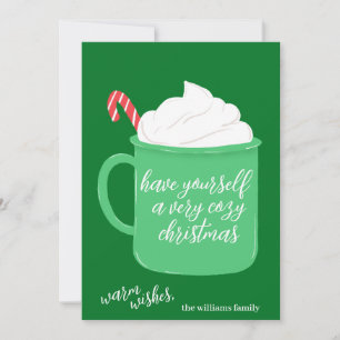 Gemütliche Weihnachts-Tasse Foto Weihnachtskarte Feiertagskarte