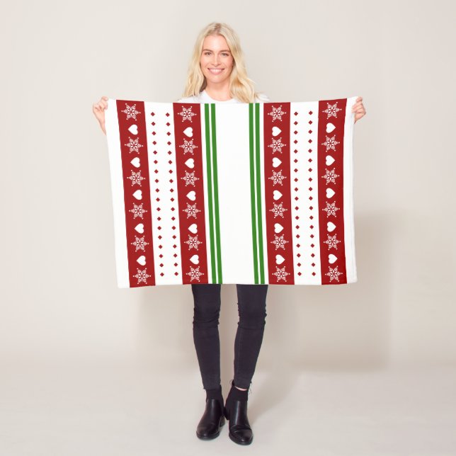 Gemütliche Weihnachtsdecke, kleine 30" x 40" Fleecedecke (Beispiel)