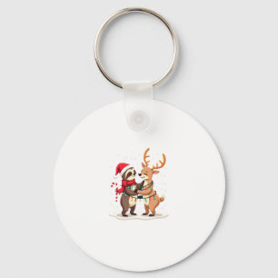 Gemütliche Weihnachtsdrachenfliege Schlüsselanhänger