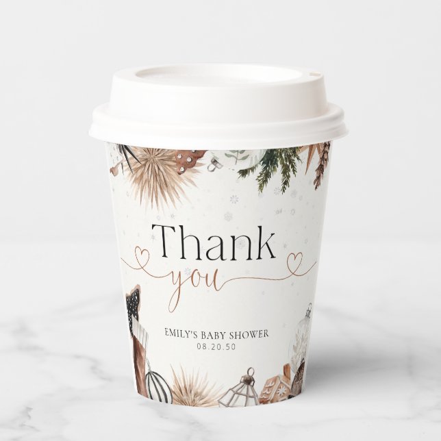 Gemütliche Weihnachtsdusche Papiertasse Pappbecher (Vorderseite)