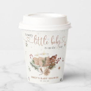Gemütliche Weihnachtsdusche Papiertasse Pappbecher