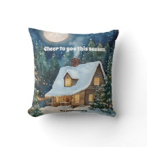 Gemütliche Weihnachtsfeier Hütte mit Schnee bedeck