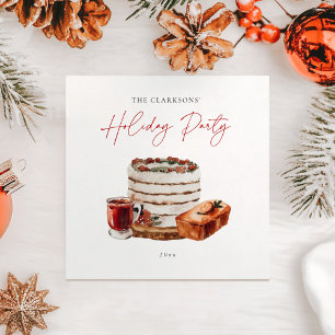 Gemütliche Weihnachtsfeier Serviette