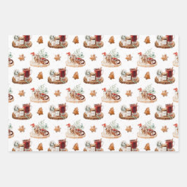 Gemütliche Weihnachtsfeiertage Geschenkpapier Set